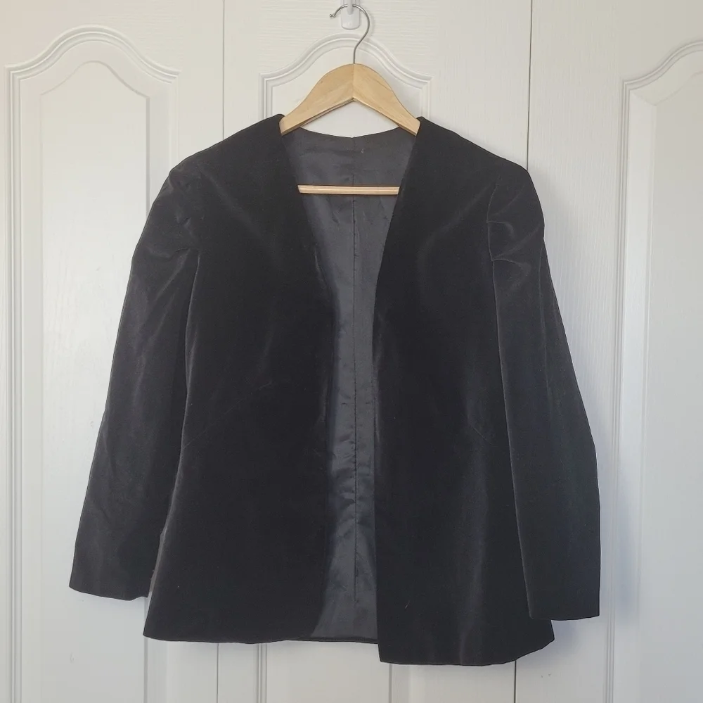 Vintage Velvet Open Blazer - Picture 5 of 5